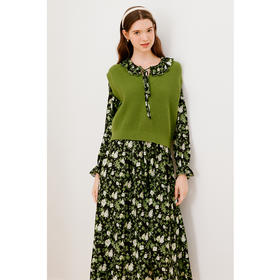 【严选】诗凡黎冬宽松V领H廓形套头背心7EA133231