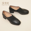 信诺真皮舒适中年妈妈鞋子2023秋季新款洋气软底女鞋中跟深口单鞋23Q2610-15 商品缩略图5