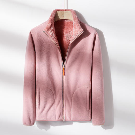 摇粒绒【情侣双面穿抓绒衣】秋冬季加厚开衫卫衣  冲锋衣内胆可外穿  正反两穿 商品图9