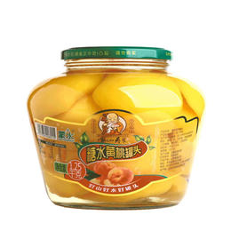 【12.9元/瓶】蒙水糖水黄桃/混合水果罐头1.25kg