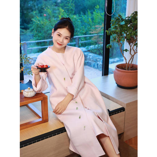 【2026东衣作】宽松大衣+无袖连衣裙（22801148+22807147银红） 商品图2