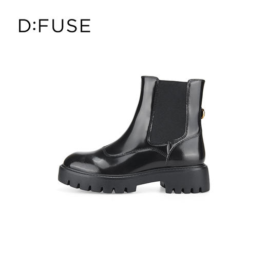 Dfuse迪芙斯冬季新款圆头厚底经典百搭切尔西短靴DF34116207 商品图4