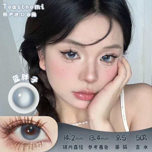 Toastnomi 蓝胖子 日抛 十片 14.2mm 参考着色 13.4mm 基弧 8.5 含水 50% 韩国进口 商品图0