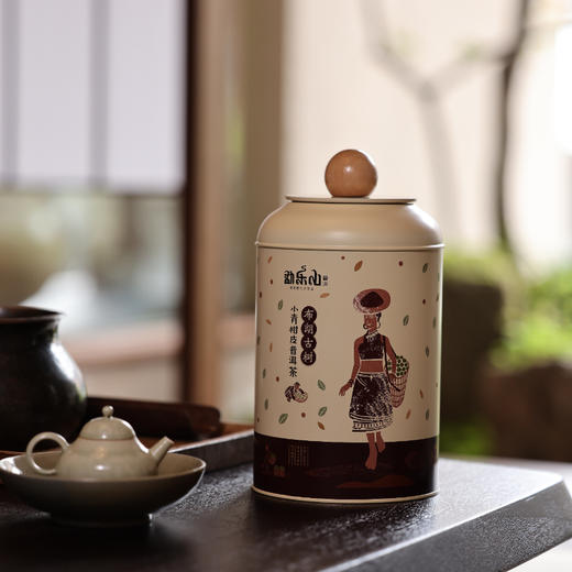 2023小青柑皮普洱茶（布朗古树）圆铁罐装275g 商品图1