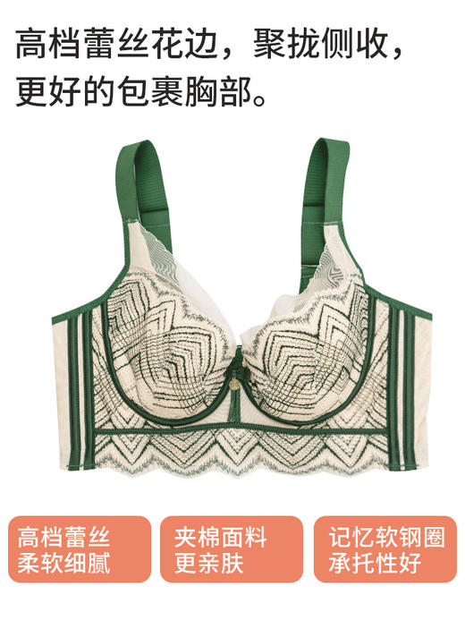 丰胸聚拢，侧收副乳，小胸显大静绻精油杯调整型文胸 商品图2