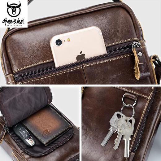 牛船长皮具斜跨包男真皮单肩包头层牛皮外贸复古男包 商品图3