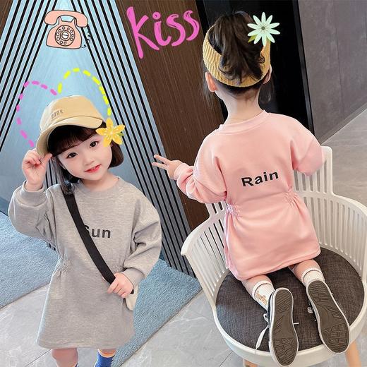 【女童卫衣裙，优雅洋气！】女童卫衣裙中长款秋装休闲女宝宝假两件连衣裙洋气小女孩长袖上衣保暖舒适，让宝贝在秋季也能保持时尚与舒适并存lmsh 商品图0