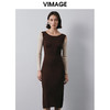 VIMAGE纬漫纪冬季新款设计感小众收腰气质连衣裙V2001616 商品缩略图3