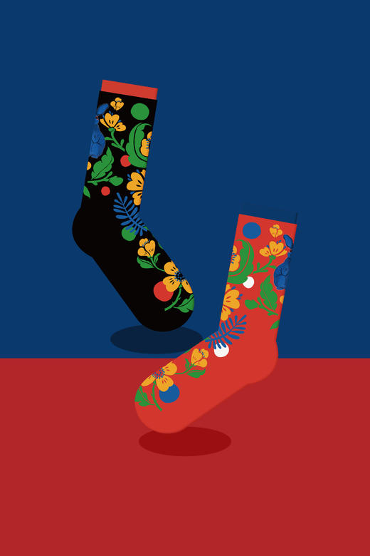 艺术家合作款 | 田东明·好事成TWO 纺织棉袜（一套两双） 商品图1