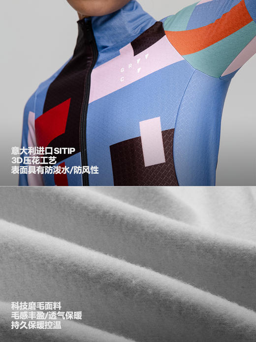 GRC桀骜无尽秋冬款CMYK印花竞技款抓绒保暖长袖公路自行车骑行服 商品图2