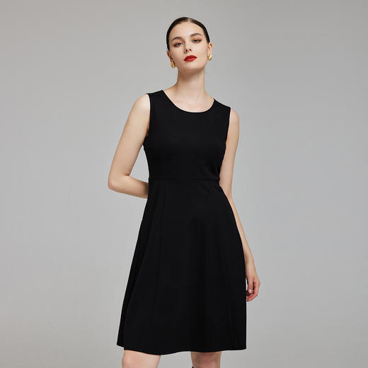 NG843斯尔丽2023秋季新款翻领小外套搭配无袖圆领连衣裙 商品图2