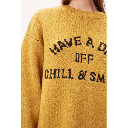 【商场同款】诗凡黎冬学院风字母图案针织衫SEA131061 商品图2