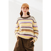 【严选】诗凡黎冬基础撞色不规则条纹圆领毛衣SEA131071 商品缩略图1