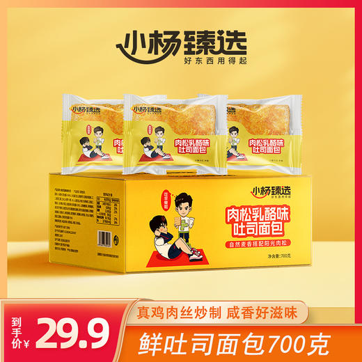 小杨臻选 肉松乳酪味鲜吐司面包700g 整箱发货 商品图0