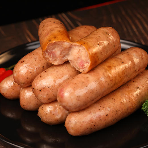 【元垦】（顺丰）巴马爆汁肉肠 黑胡椒 烤肠 烤肠纯香肉肠（70g/根）350g/包*3 商品图0