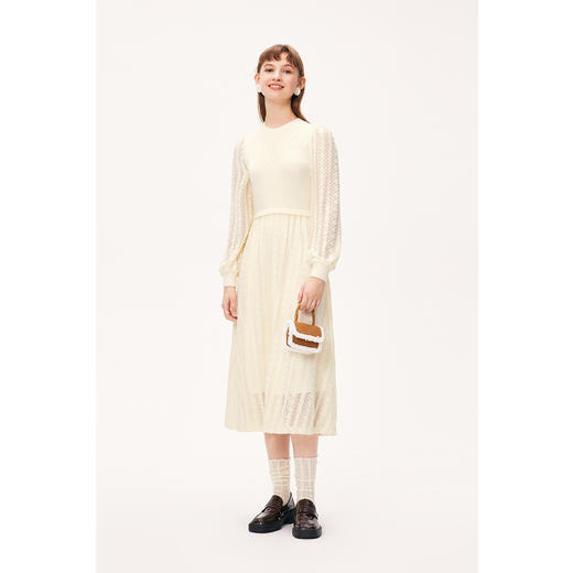 【严选】诗凡黎冬磨毛绣花连衣裙7EA193851 商品图1