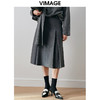 VIMAGE纬漫纪冬季新款修身显瘦高腰半裙半身裙V2006621半 商品缩略图0