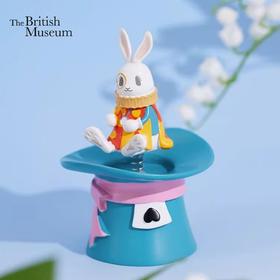 大英博物馆爱丽丝漫游奇境系列 怀表兔车载摇头小摆件