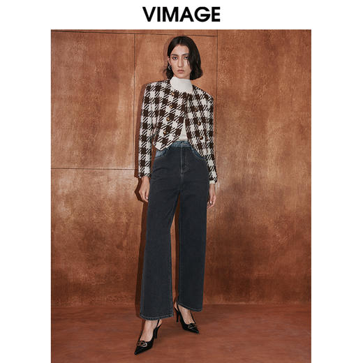 VIMAGE纬漫纪冬季新款个性百搭洋气短款显瘦外套女V2003621 商品图1