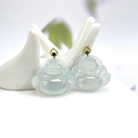 27954-18K翡翠佛公约24*29mm吊坠