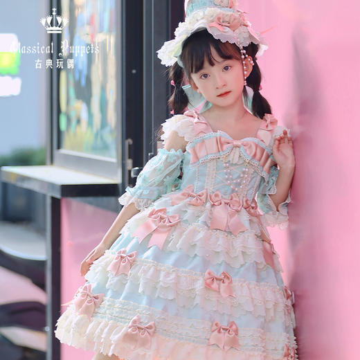 【再贩，全款预售】童装安东尼蛋糕日常OP 粉色小熊/绿粉小熊 古典玩偶 Lolita【2025年6月30日起发货】 商品图5