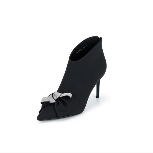 westory2023秋季新品细跟尖头短筒靴蝴蝶结单靴W23DS83011 商品图0