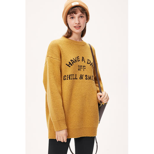 【商场同款】诗凡黎冬学院风字母图案针织衫SEA131061 商品图4