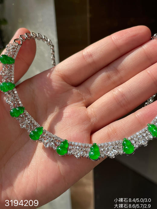 老坑玻璃帝王绿葫芦套链【3194209】具体价格微信咨询 商品图6