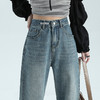 女士窄版高腰直筒阔腿牛仔裤棉质垂感（3-971） 商品缩略图2