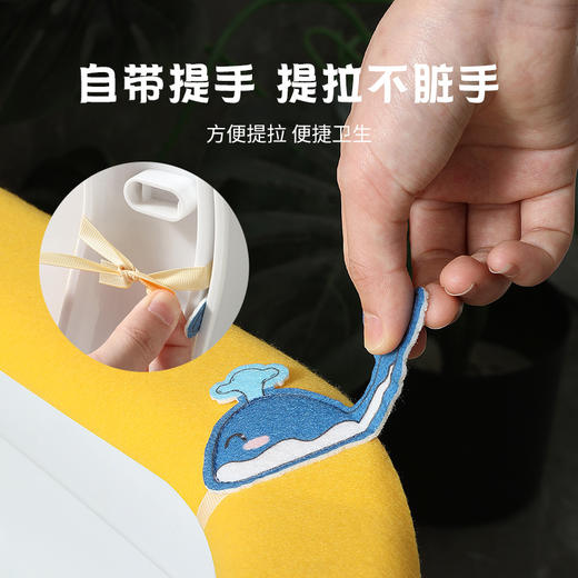 【无痕粘贴静电吸附！马桶垫粘贴式】四季通用，家居常备，家用加厚毛绒防水提手马桶坐垫子四季通用可水洗特价清仓 商品图1