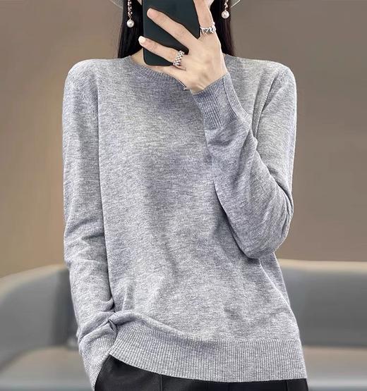 【GZ】无忧购秋冬必备柔软圆领中领基础款包芯纱百搭打底衫26064-23067（截单后3-5天发货) 商品图4