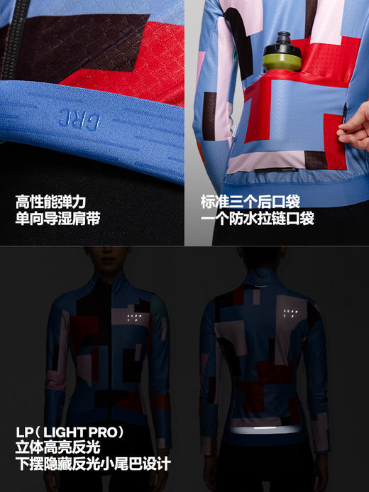 GRC桀骜无尽秋冬款CMYK印花竞技款抓绒保暖长袖公路自行车骑行服 商品图3