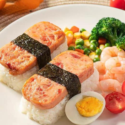 【肉香四溢！美味午餐肉罐头】肉质鲜嫩美味，340g涮火锅泡面烤串长储家庭囤货熟食健康 商品图1