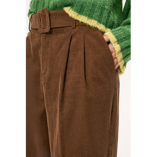 【严选】诗凡黎冬复古宽松阔腿锥形裤SEA150421 商品图2