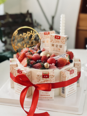 黄金叶蛋糕（烟自备）