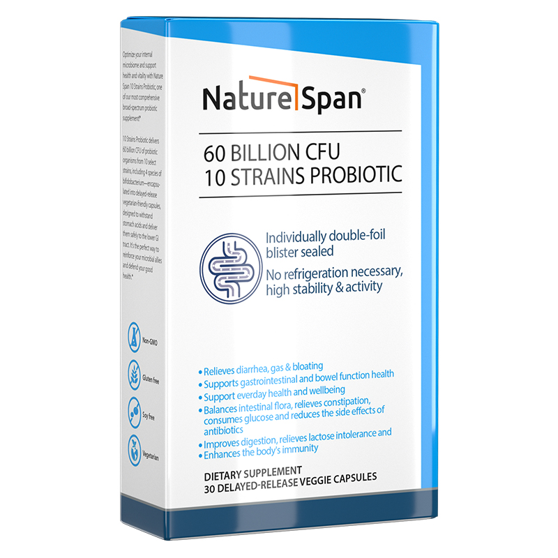 10种益生菌600亿 肠胃平衡菌群活性美国原装进口30粒NS倍能适