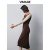 VIMAGE纬漫纪冬季新款设计感小众收腰气质连衣裙V2001616 商品缩略图2