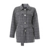EITIE爱特爱纪冬季款时尚格纹收腰系带显瘦短款毛呢大衣6814518 商品缩略图5