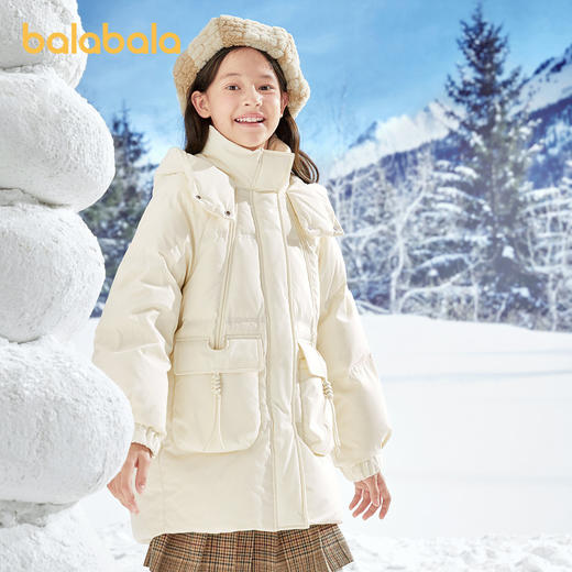 巴拉巴拉儿童羽绒服秋冬季新款女中大童加厚保暖甜美韩版外套 商品图0