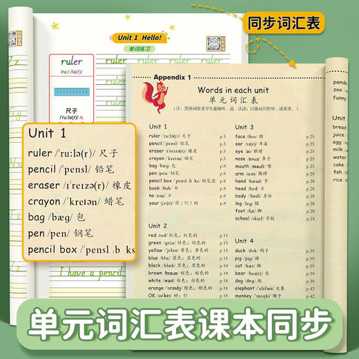 【书行】三年级衡水体英语字帖上下册人教版同步练字帖小学生英文字母书写练习单词小学生每日一练硬笔描红写字帖儿童专用练字本 商品图5