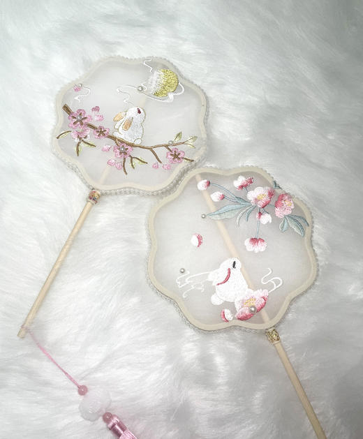 pureshare蓬纱馆 中秋月兔团扇 商品图1