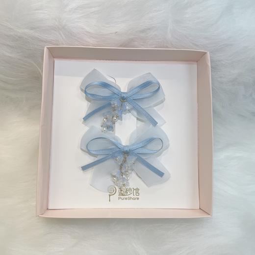 pureshare蓬纱馆 中秋发饰铃兰蝴蝶结对夹 商品图3