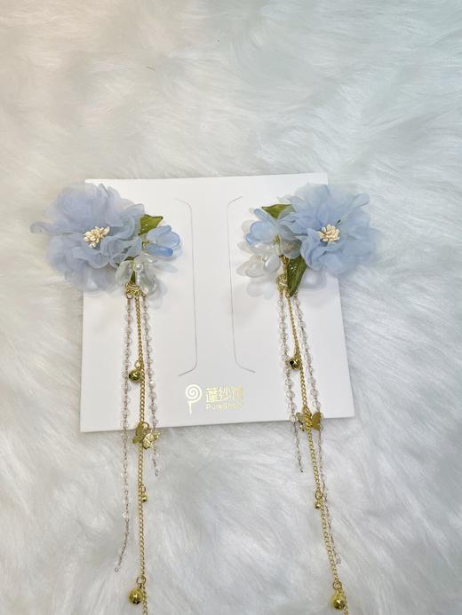 pureshare蓬纱馆 中秋发饰海棠流苏对夹 商品图1