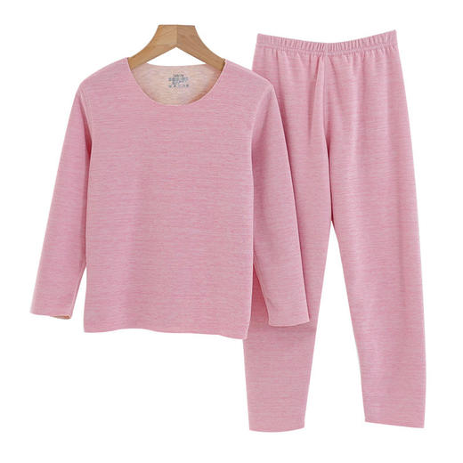 【羊毛蚕丝，一触即热的温暖】儿童羊毛蚕丝保暖内衣中高领男女童睡衣家居加厚宝宝秋衣秋裤套装优异的透气性和柔软度，让孩子们在秋季享受舒适自在的穿着体验 商品图4