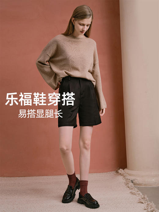 HSIA遐乐福鞋袜子女时尚复古静奢风显腿长亲肤柔软秋冬中高筒袜 商品图2