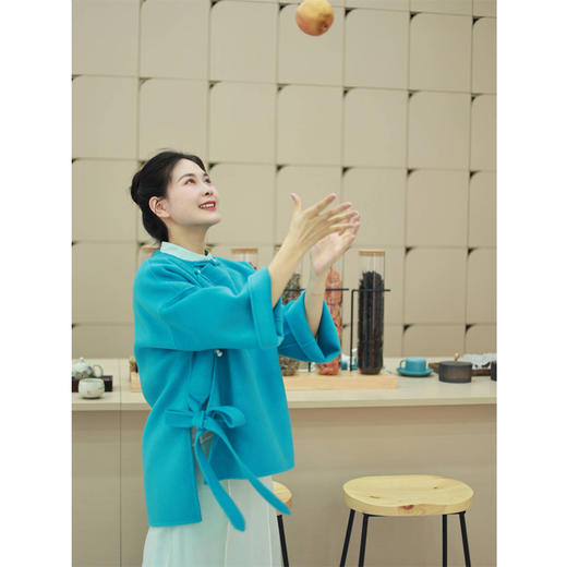 【线上专属】毛绒新中式上衣（23805549-法翠） 商品图2