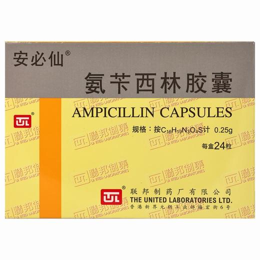 安必仙,氨苄西林胶囊【 250mg*24粒】联邦制药 商品图3