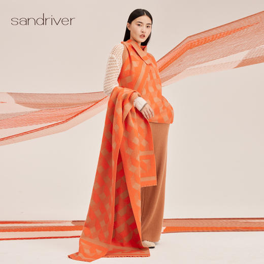 羊绒提花面料流苏马甲SJF95W346W 商品图4