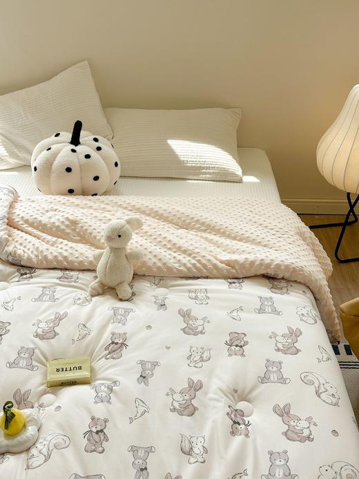 【温暖治愈】A类针织棉豆豆被春秋被冬被大豆被子被芯婴儿童宝宝成人单双人被 商品图2