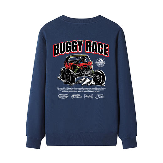 2023秋冬自由基地新款圆领毛圈卫衣300克打底衫越野车设计图案款 NMT-2038 商品图6